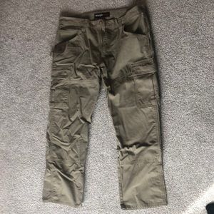 Men’s khaki Wrangler brand “Riggs Workwear” cargo work pants.  Size 36x30.
